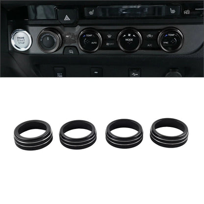 AC Climate Control Knob Trim for Toyota Tacoma (2016-2023) Black