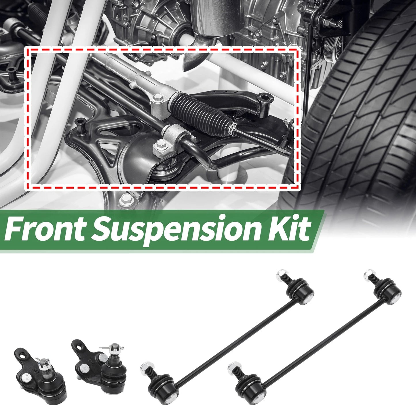 4pcs Front Suspension Sway Bar Link Lower Ball Joint for Toyota Camry