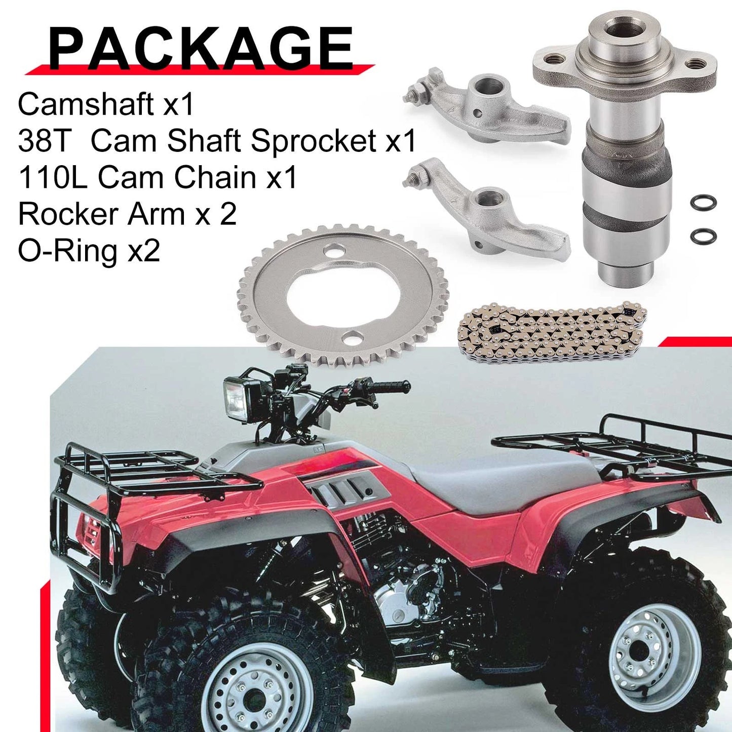 Camshaft & Rocker Arm Kit for Honda FourTrax 300 2x4/4x4 (1988-2000)