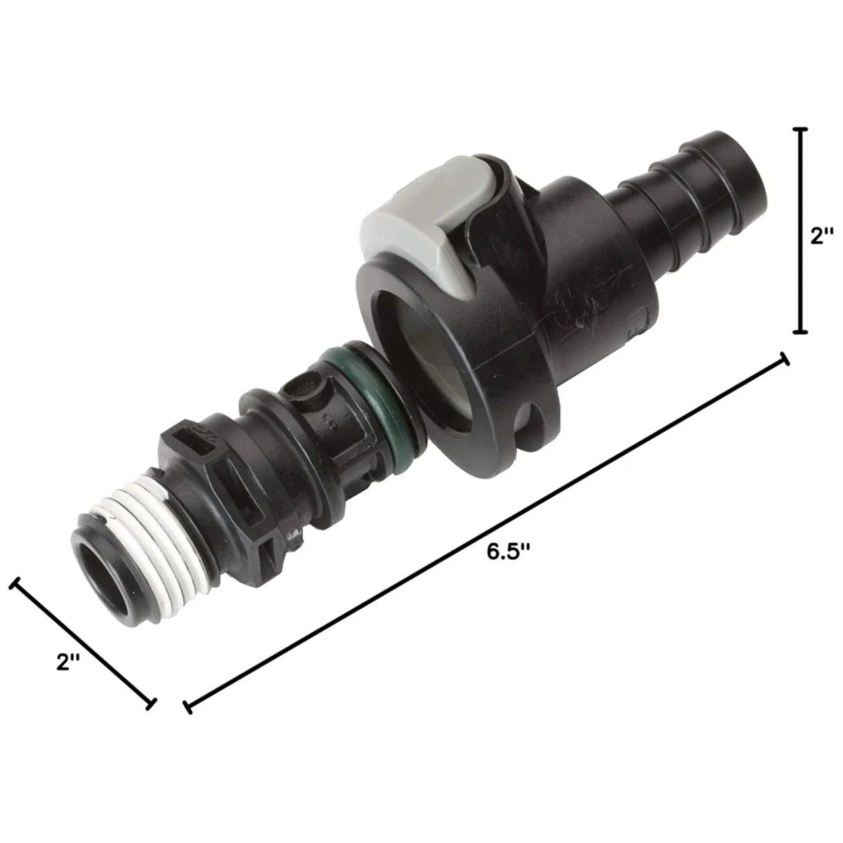 2 PACK Universal Male/Female Sprayless Connector with Thread Sealant