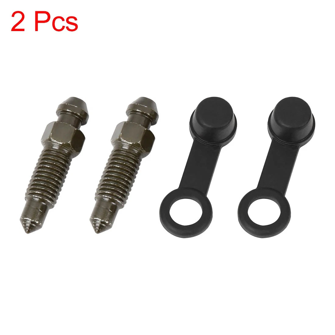 2 x Banjo Bolt Bleeder Screws with Cap for Motorcycle
