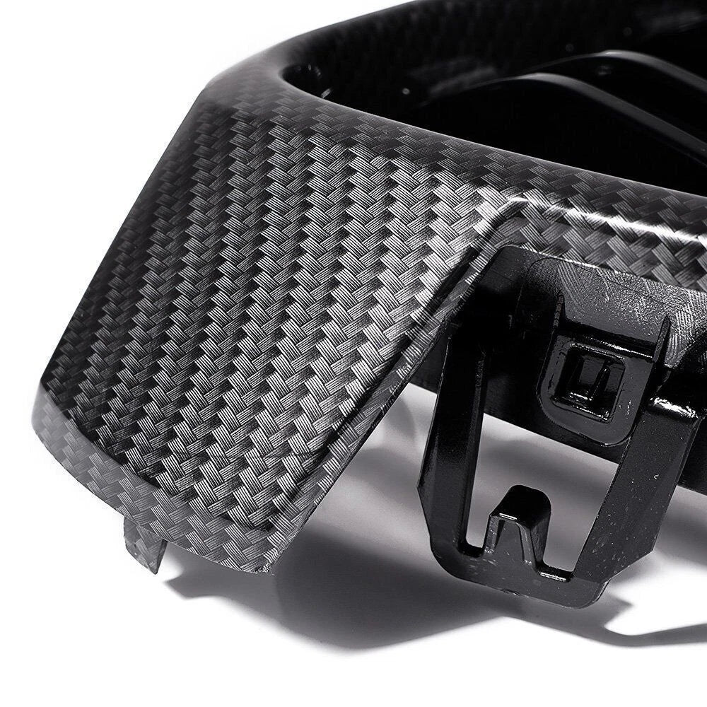 Carbon Style Kidney Grille & Side Mirror Cover Cap for BMW F30 F31 328i 335i (2012-2018)