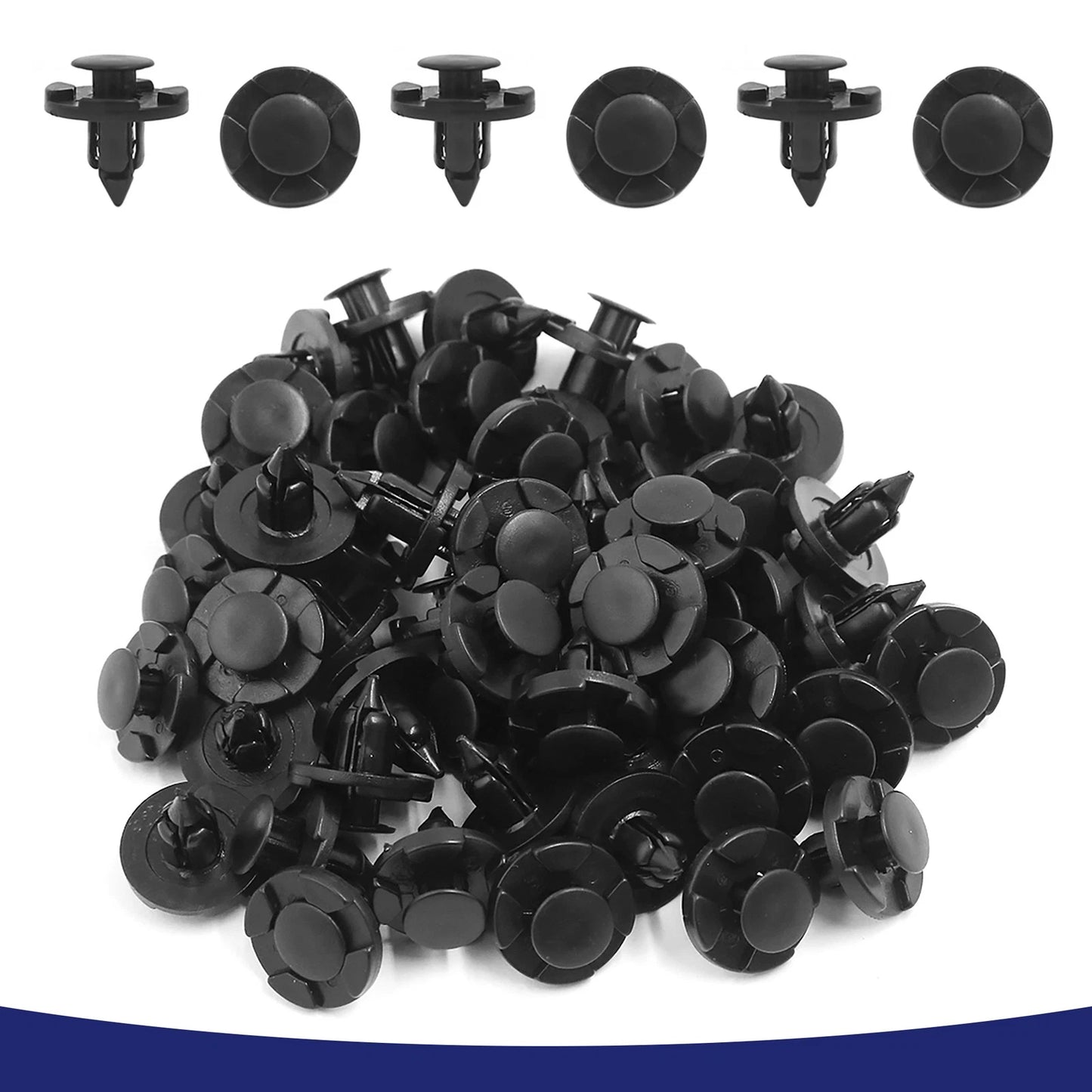 50 x Plastic Push Type Rivet Retainer Clips for Nissan Bumper