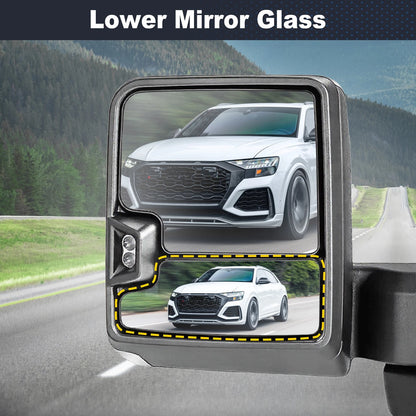 Left Side Heated Lower Rearview Mirror Glass for Chevy Silverado GMC Sierra