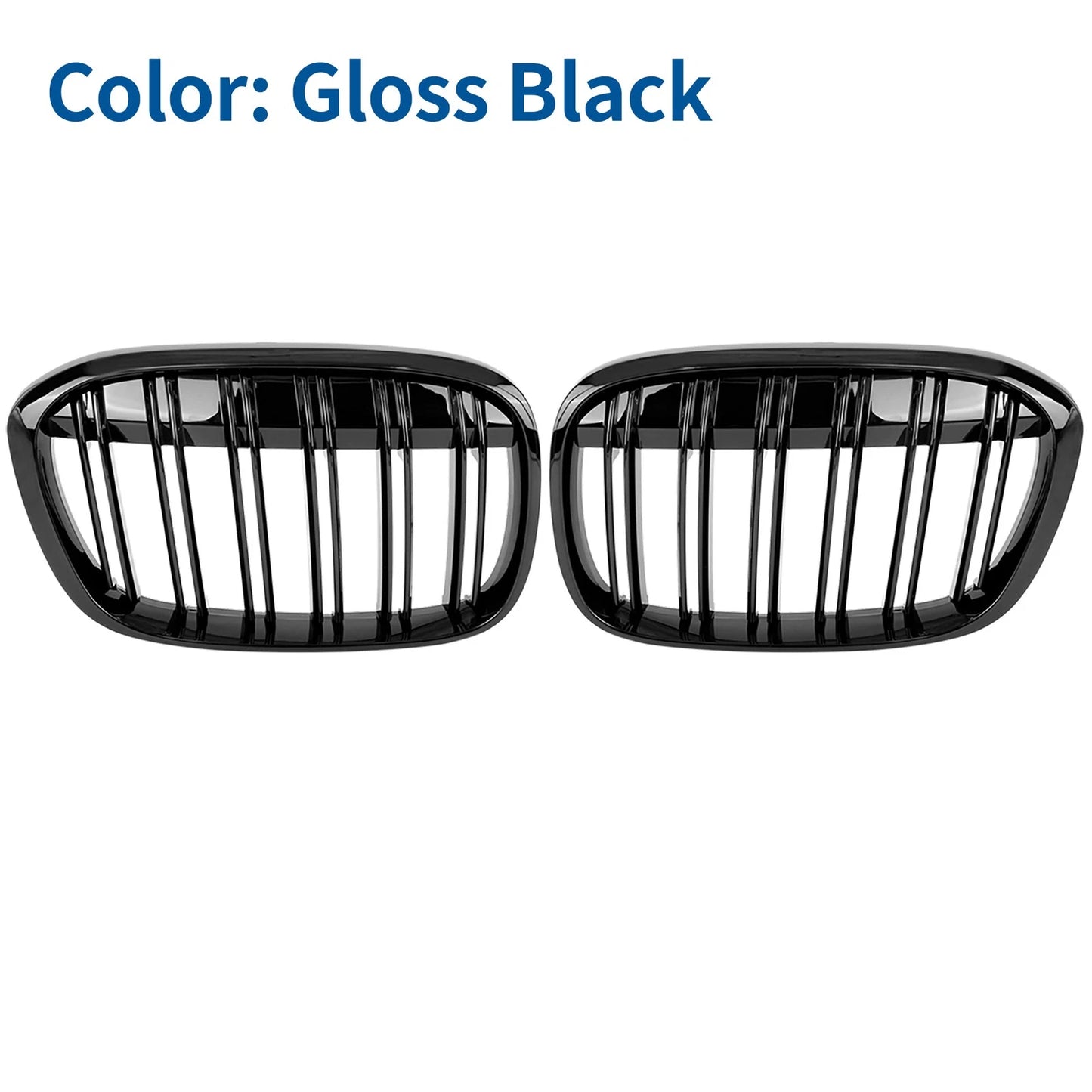 Glossy Black Kidney Grille for BMW X1 (2016-2017)