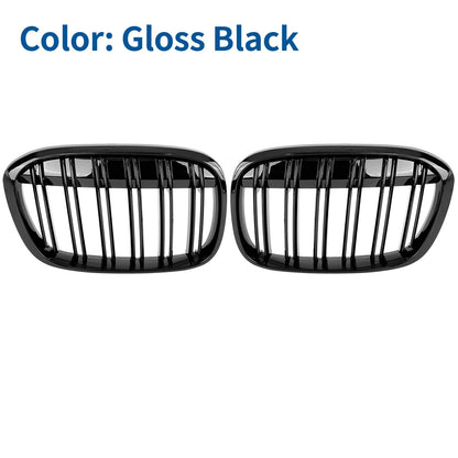 Glossy Black Kidney Grille for BMW X1 (2016-2017)