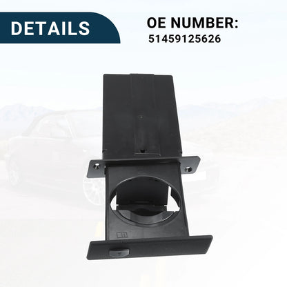 Cup Holder for BMW E60 2004-2010 - Practical Drink Holder Black (2004-2010)