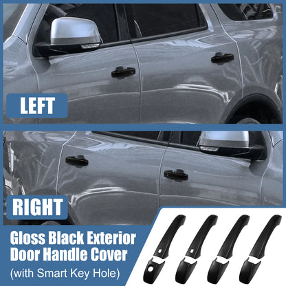 8 pcs Exterior Side Door Handle Cover Trim for Dodge Durango (11 - 21) Key Hole