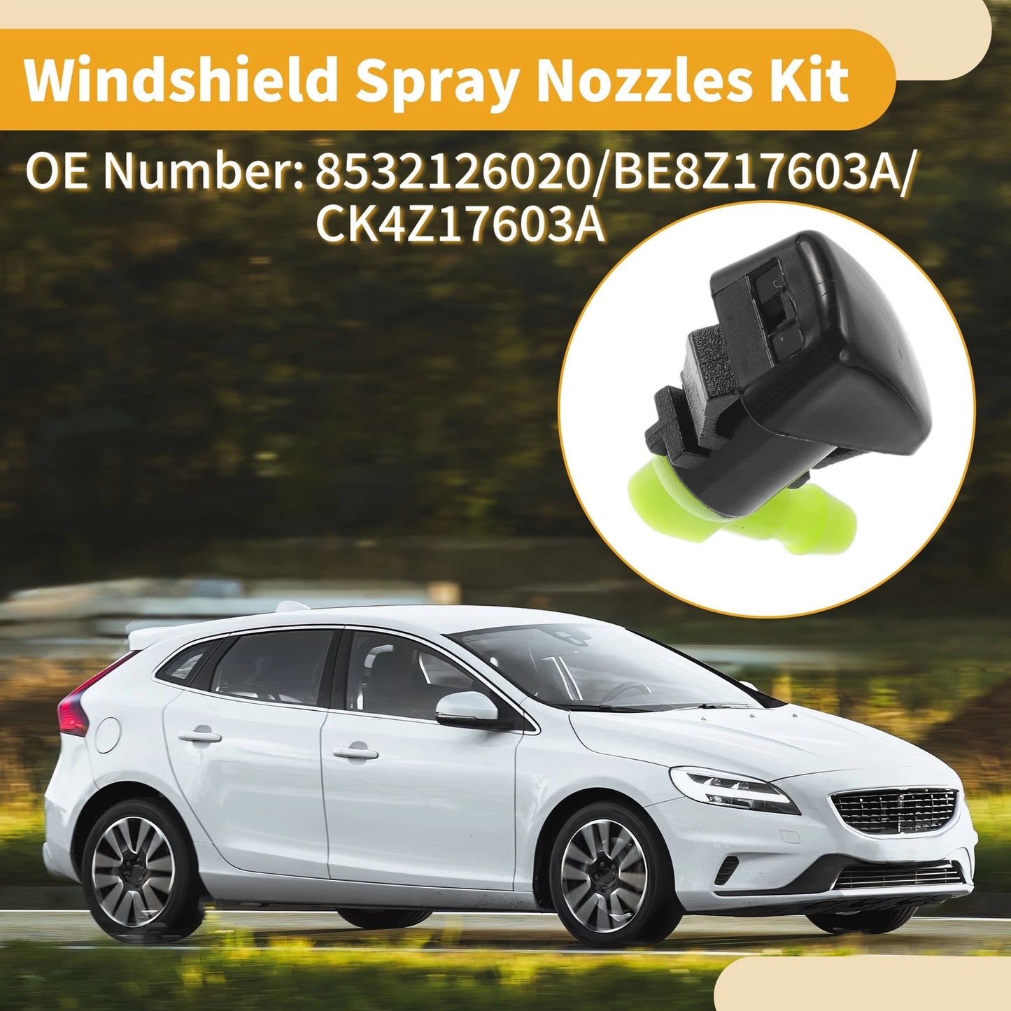 Windshield Washer Nozzle Kit for Ford Fiesta (2011-2019)