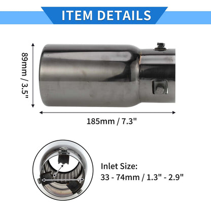 Exhaust Tip 1.3"-2.9" Inlet for Toyota Land Cruiser Prado (2009-2023)