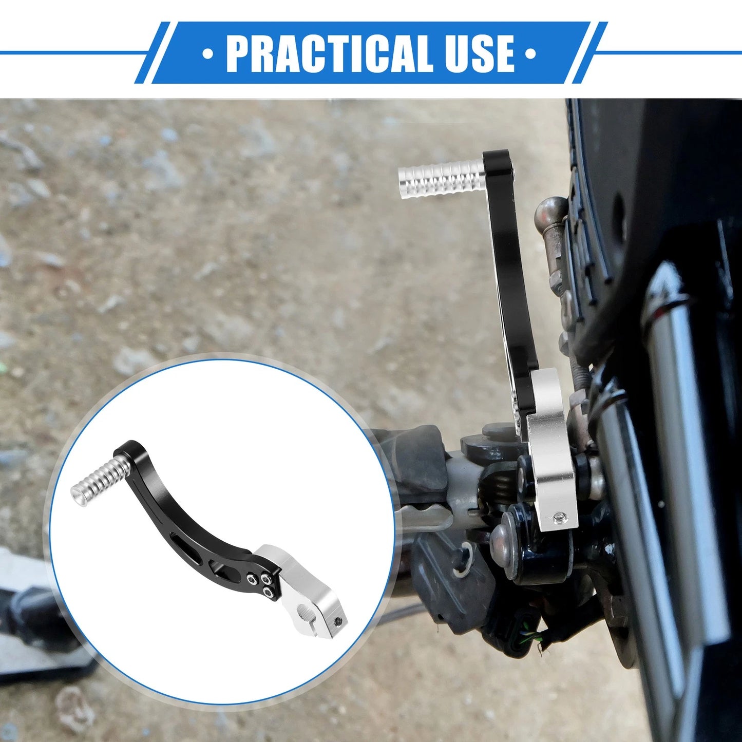 Gear Shifter Lever 50cc-250cc Aluminum Alloy Black for Motorcycle
