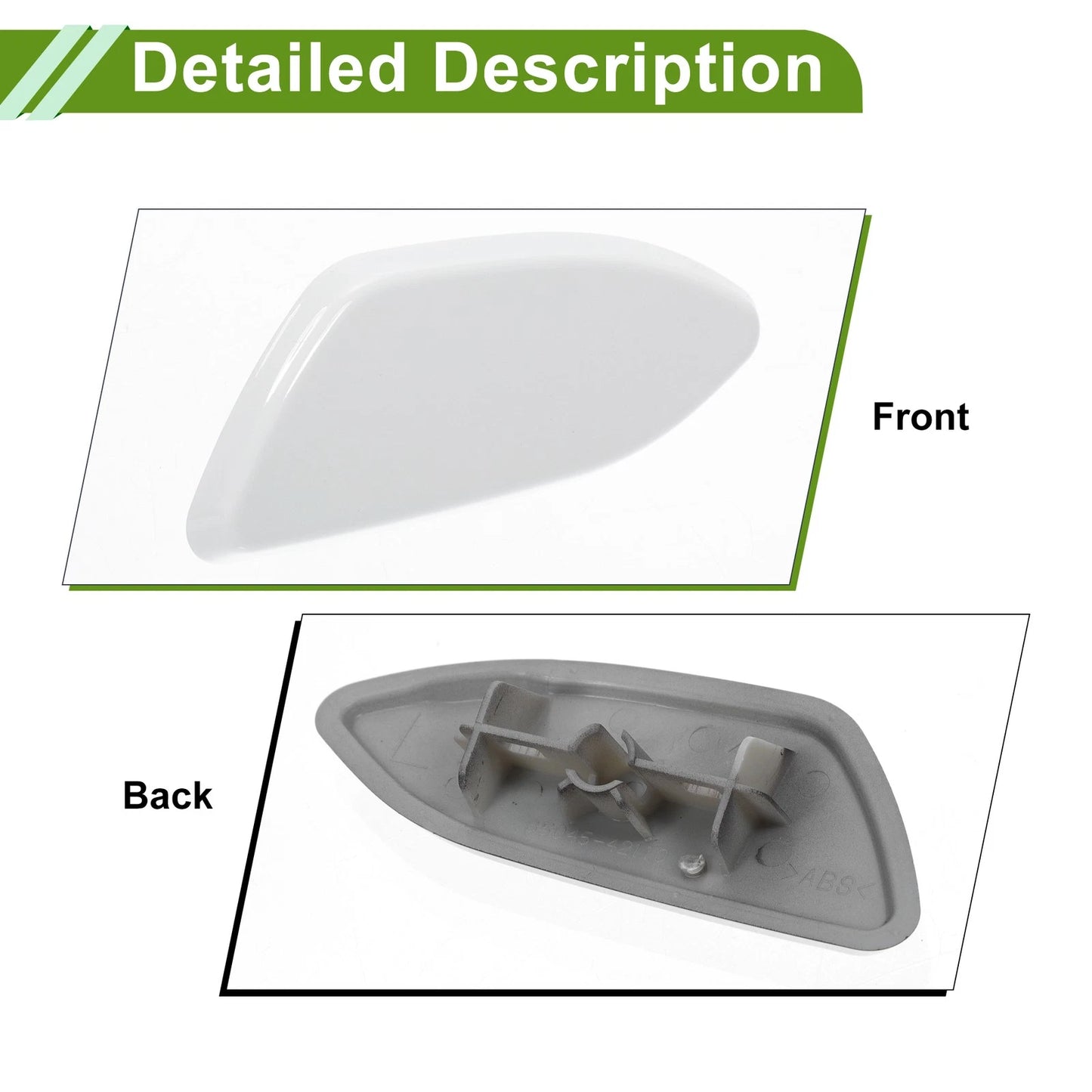 Front Left Washer Nozzle Cover for Toyota Rav4 (2010-2012) - White Cap