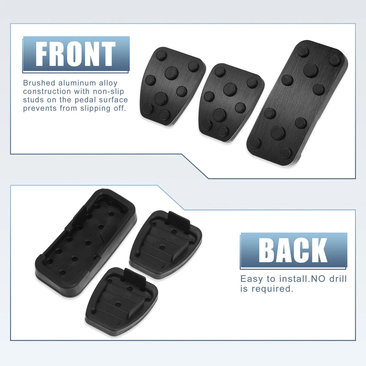 Gas Brake Clutch Pedal Covers for Subaru Impreza Forester