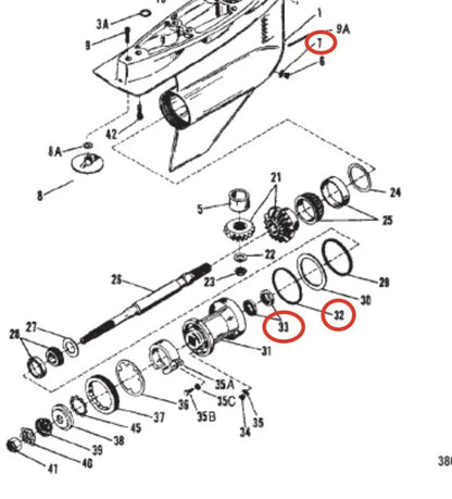 Lower Unit Seal Kit for MerCruiser BRAVO I Stern Drive
