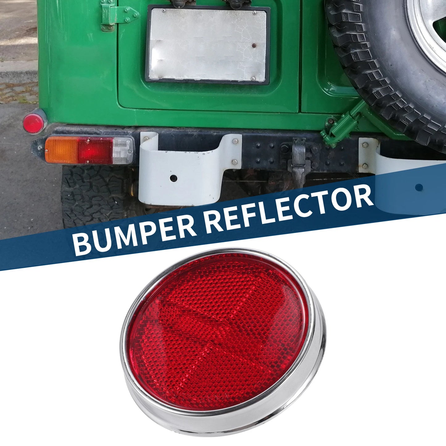 Rear Bumper Reflector for Toyota Land Cruiser FJ25 FJ40 FJ55 (1958-1973) Red
