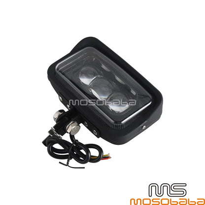 Black Shell LED Custom Headlight w/ Hi/Lo Beam for Harley FLHTC