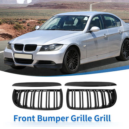 Gloss Black Front Kidney Grille for BMW E90 2005-2008 (2005-2008)