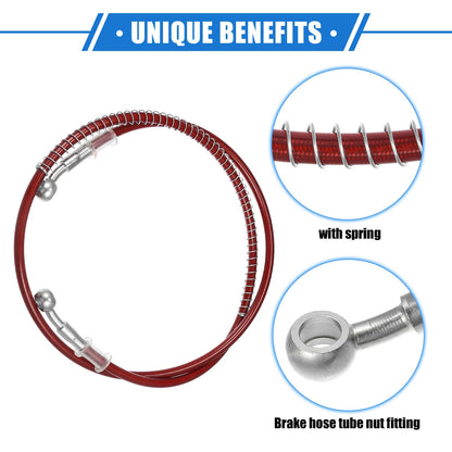 120cm 10mm Red Hydraulic Brake Hose Line Pipeline for Motorcycle