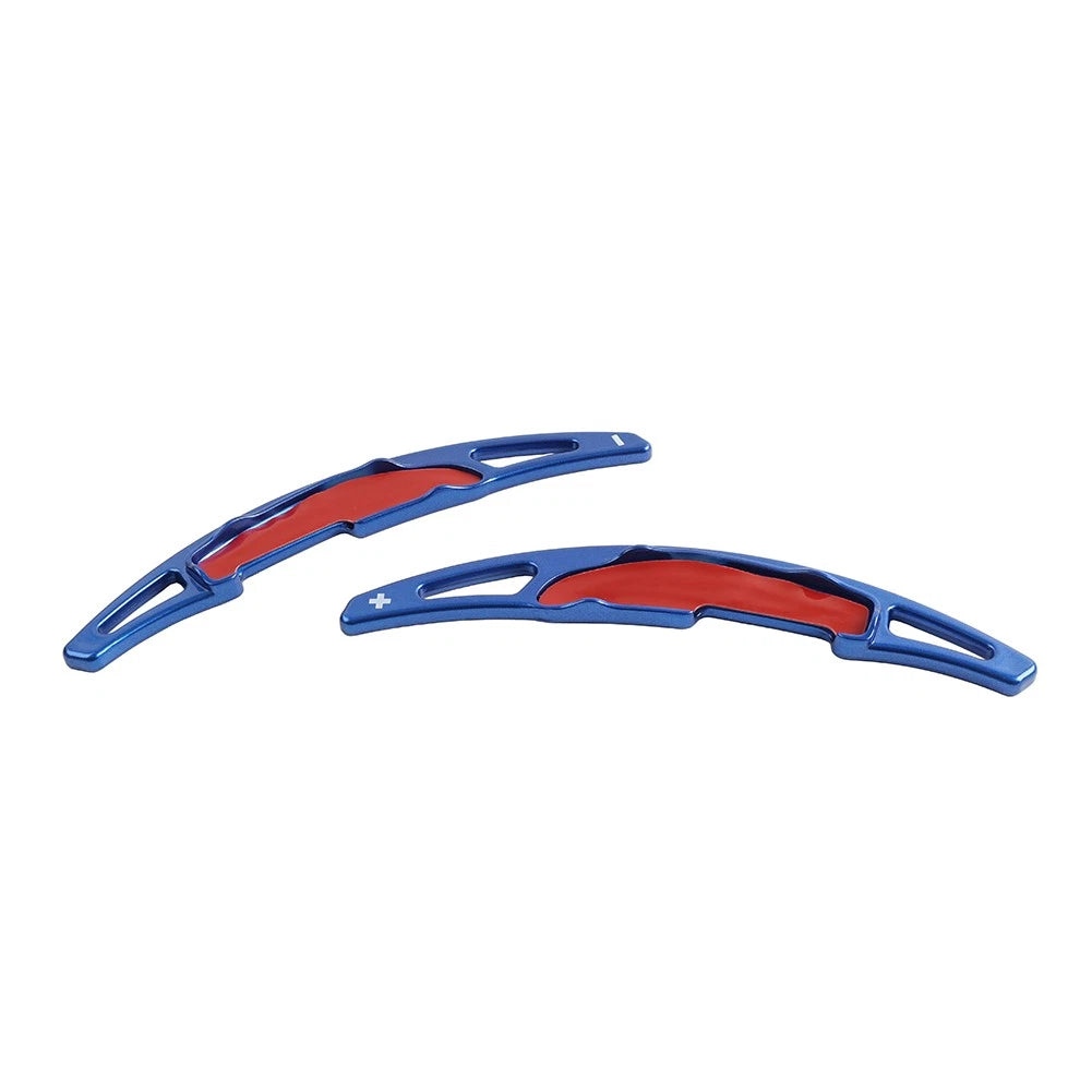 Blue Steering Wheel Shifter Paddle Extensions for BMW M2 M3 M4 M5 M6 X5M X6M