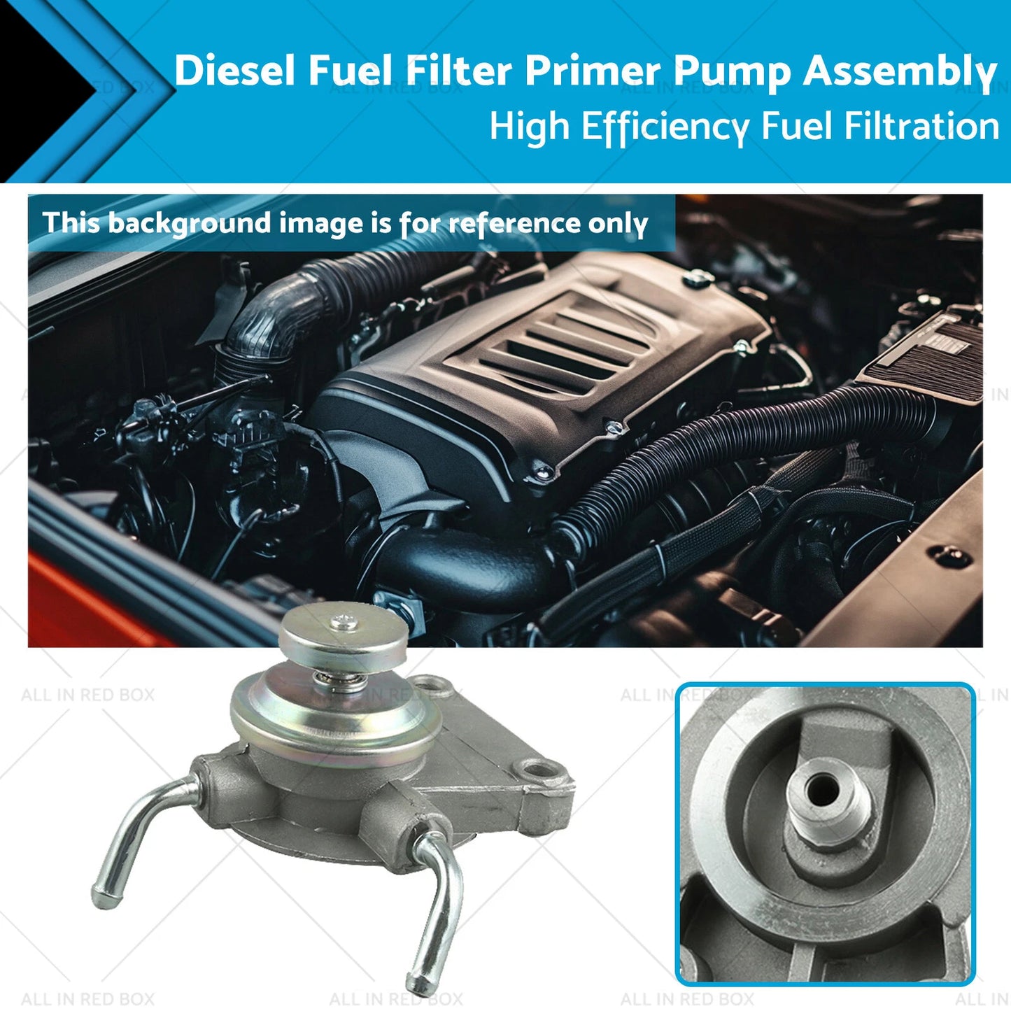 Diesel Fuel Filter Primer Pump Assembly for Toyota Hilux LN106R LN107R (1988-1997)