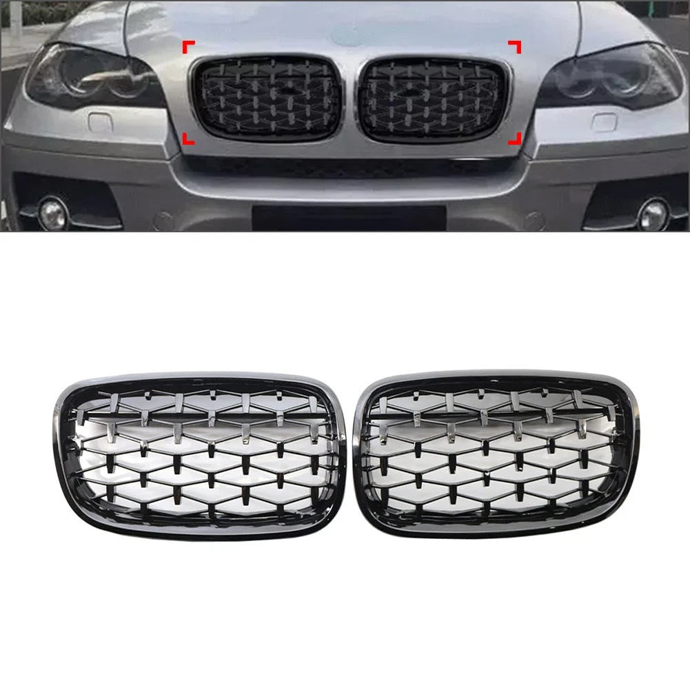 Diamond Grille Front Bumper Kidney Grill for BMW X5 E70 X6 E71 (2007-2013)