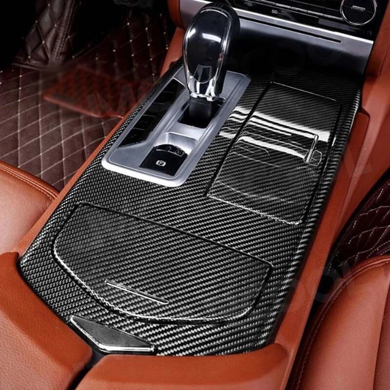 For Maserati Ghibli 13-16 Dry Real Carbon Fiber Center Console Panel Cover Trim