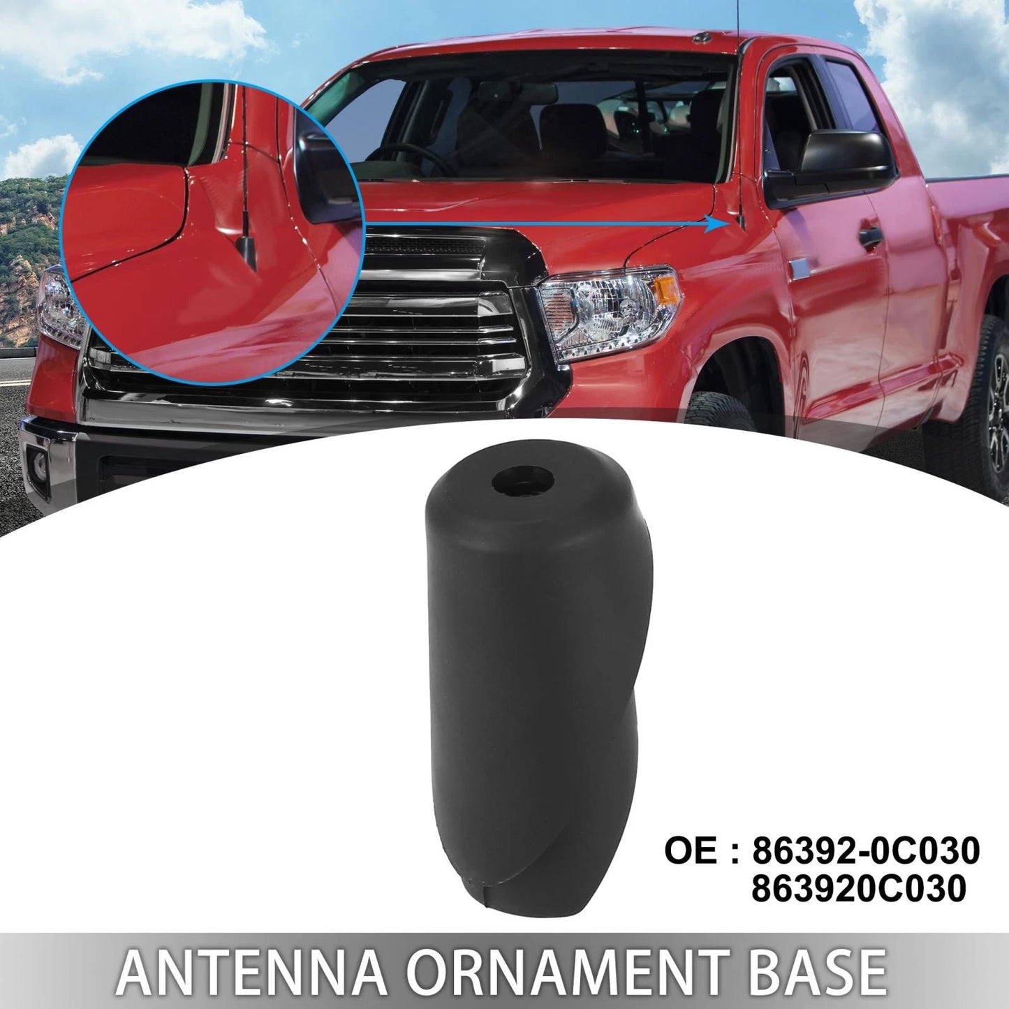 Antenna Base Bezel Mount Adapter for Toyota Tundra (2014-2020)