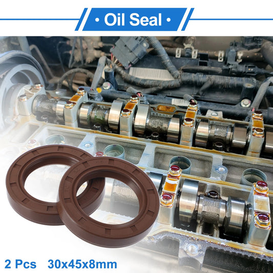 Oil Seal / 30x45x8mm / Rotary Shaft Seal FKM Rubber Brown 2 x