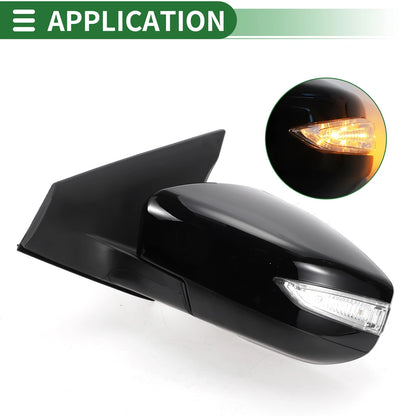 Left Side Door Mirror for Nissan Sentra (2016-2019) Manual Folding Black