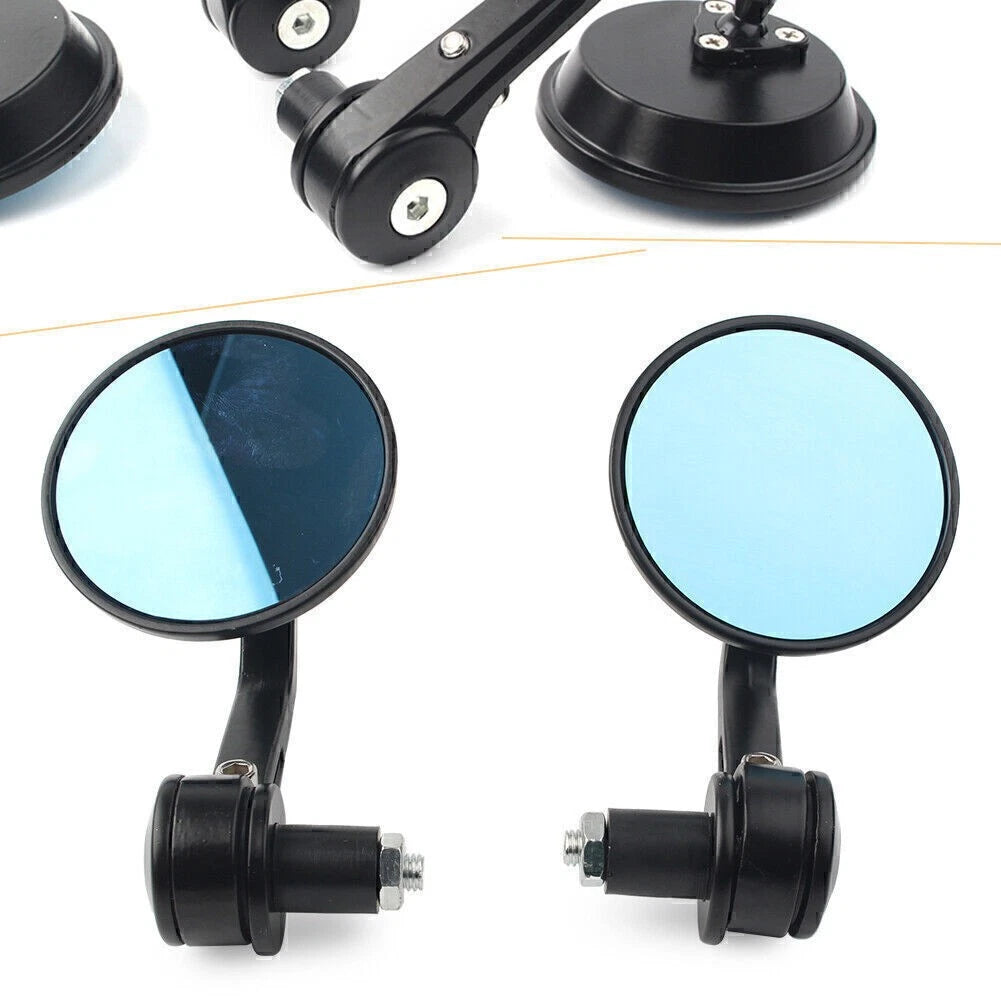 7/8" Handlebar Bar End Rearview Mirrors for Dirt Bike Bobber Cafe