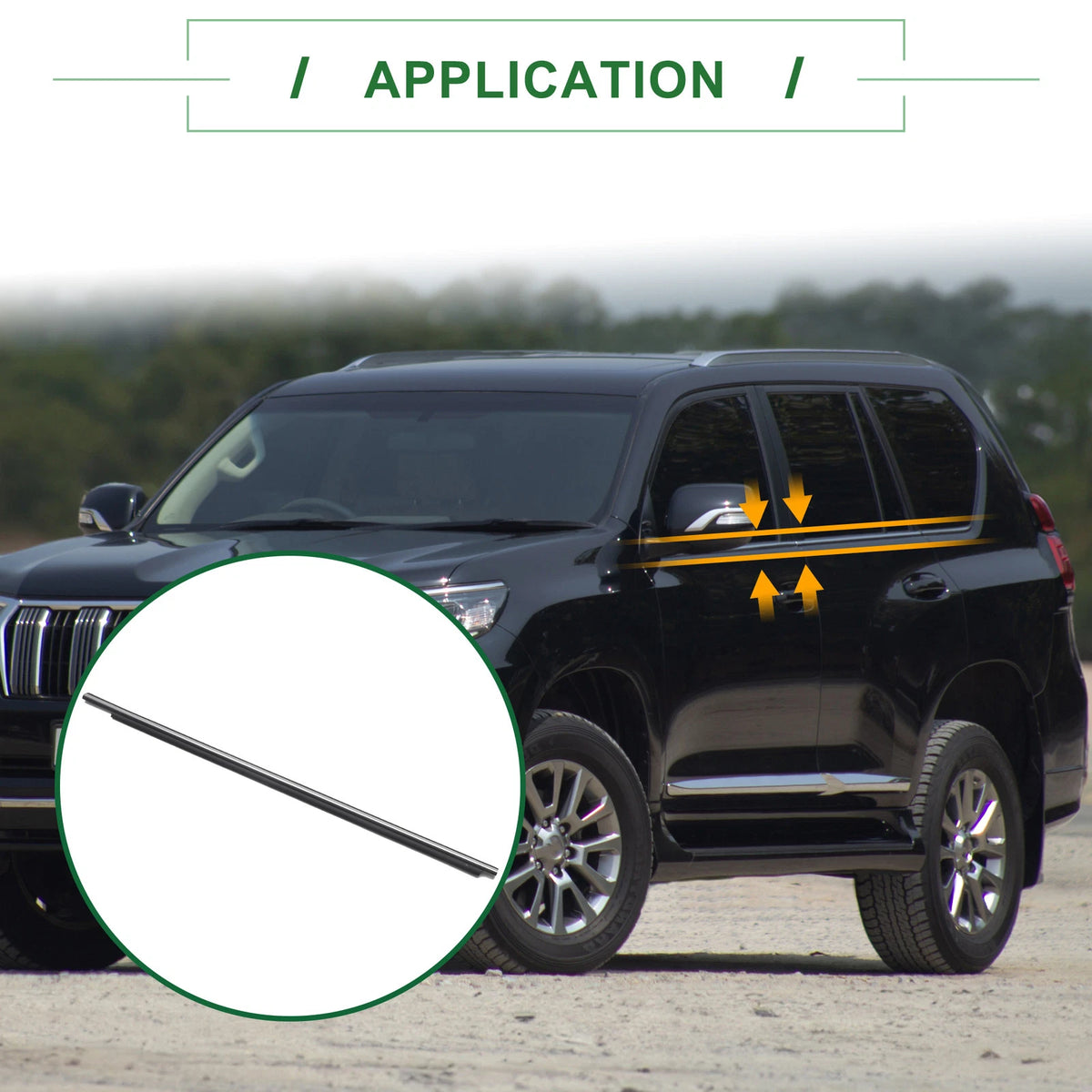 Front Left Weatherstrip Window Seal for Toyota Land Cruiser (2008-2021)