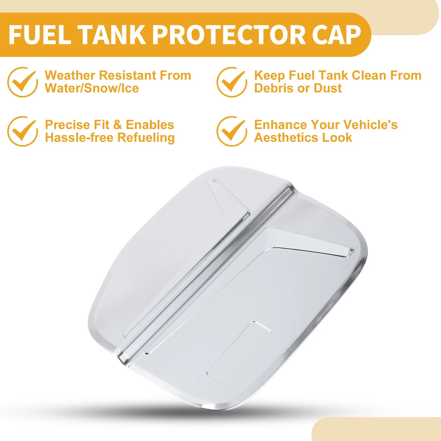 Fuel Tank Door Cap for Honda Accord (2023-2025) Chrome Silver Tone