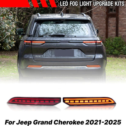 Red Lens 4in1 Turn Signal LED Fog Light for Jeep Grand Cherokee (2021–2025)