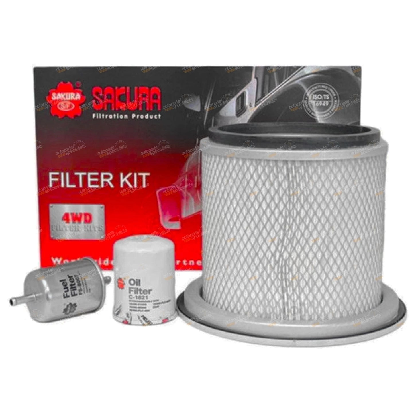 Oil Air Fuel Filter Service Kit - 4.5L TB45E Patrol GU for Nissan (1997-2001)