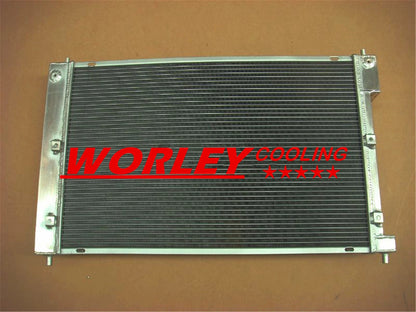 Aluminum Radiator + Red Silicone Hoses for Ford AU Falcon 4.9L V8 (98-02)