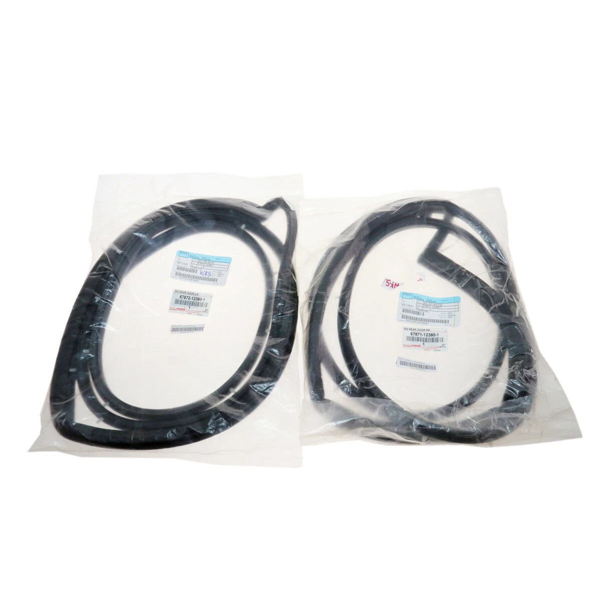 Rear Door Weatherstrip x2 for Toyota Corolla 1991-1998