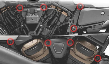 6 x Engine Air Intake Screw Nut Covers for Harley Sportster S (2022-2023)