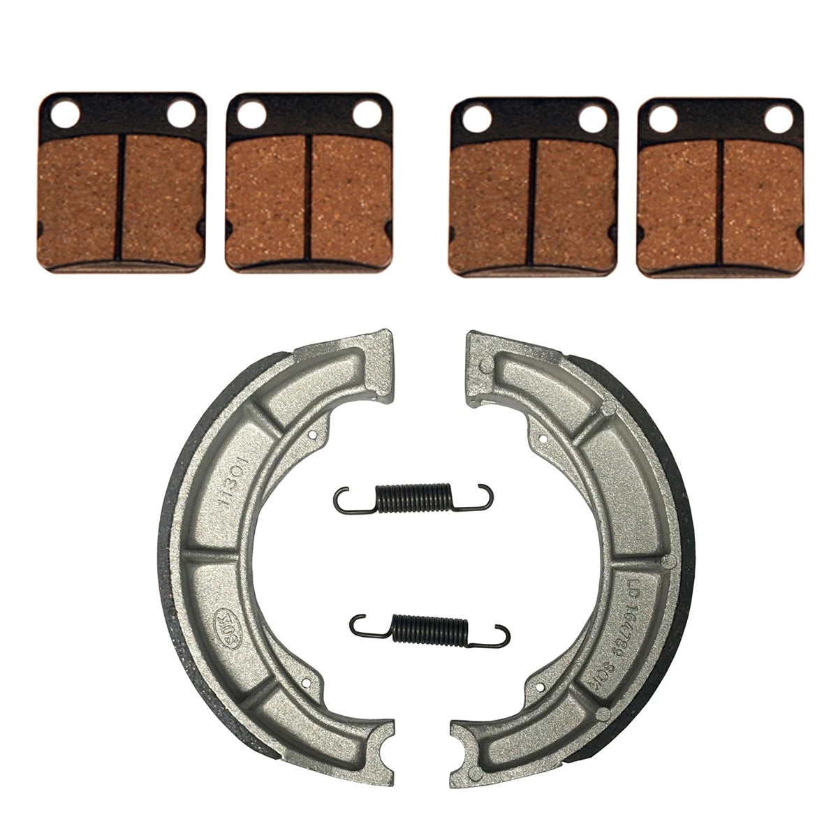 Front Brake Pads & Rear Brake Shoes for Suzuki Eiger 400 (2002–2007)