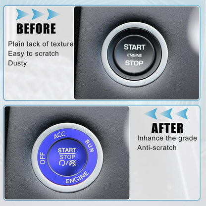 Sticker Kit Engine Push Start Button for Dodge Charger Challenger Durango Blue