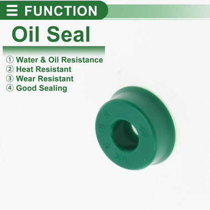 Oil Seal 6x15x6mm Seal Ring Rotary Shaft Seal TPU 5 Pcs for Car