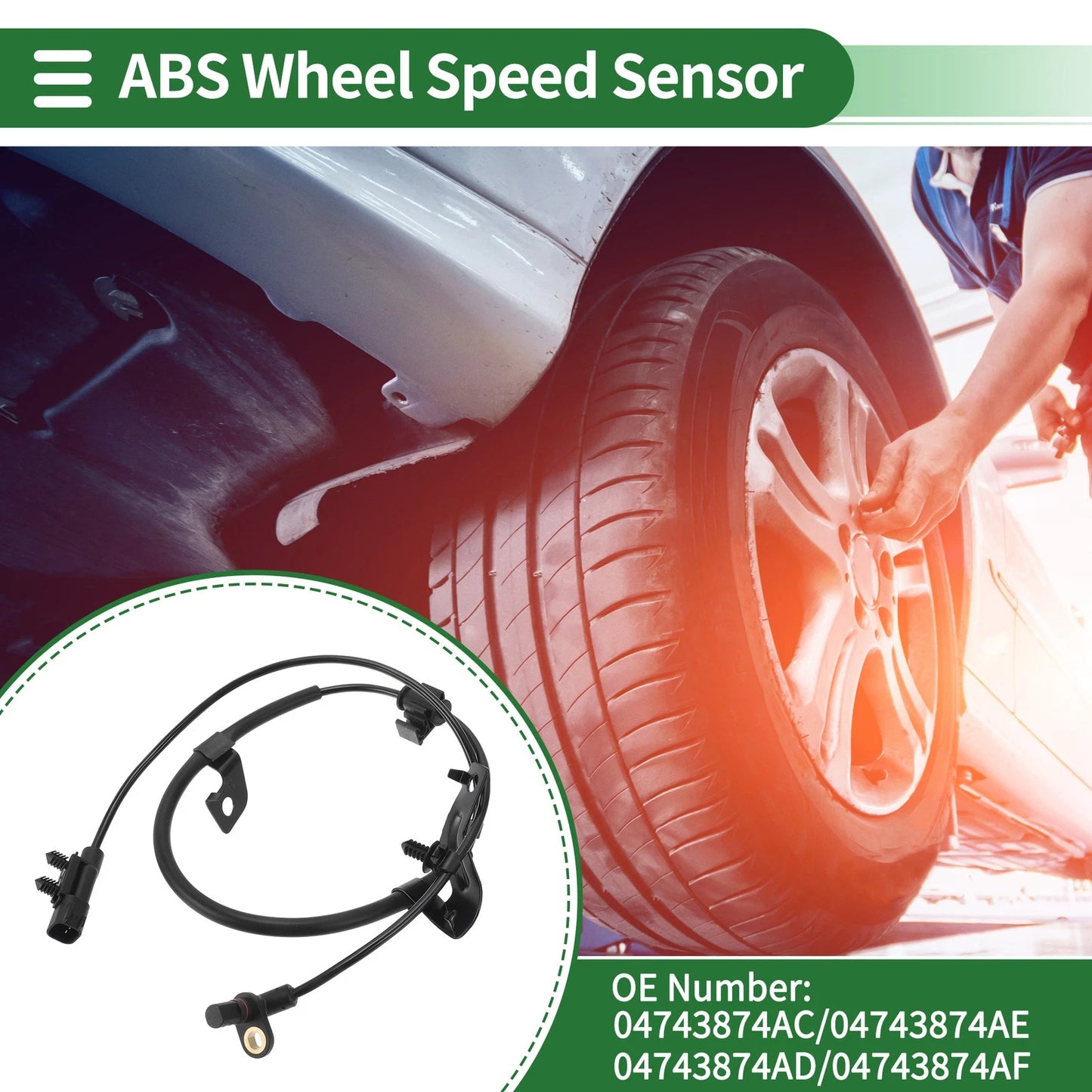 ABS Wheel Speed Sensor for Dodge Journey (2011-2020) - 1 x Right Rear Sensor