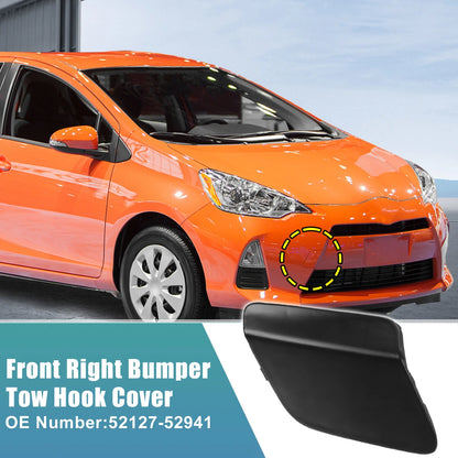 Unpainted Front Right Bumper Tow Hook Cover for Toyota Prius C (2012–2014)