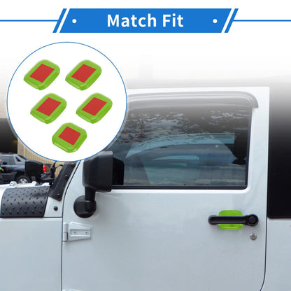 5 Pcs Door Bowl Cover Trim for Jeep Wrangler JL (2018-2022) - ABS Green