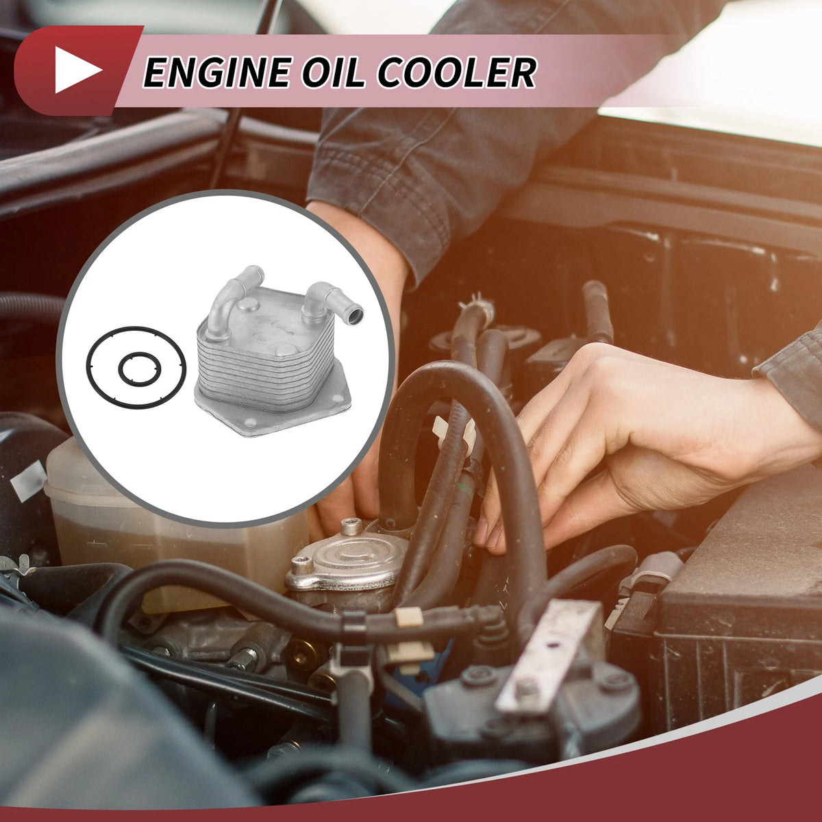 Engine Oil Cooler with O-rings Seal for Honda Accord (2003-2007)