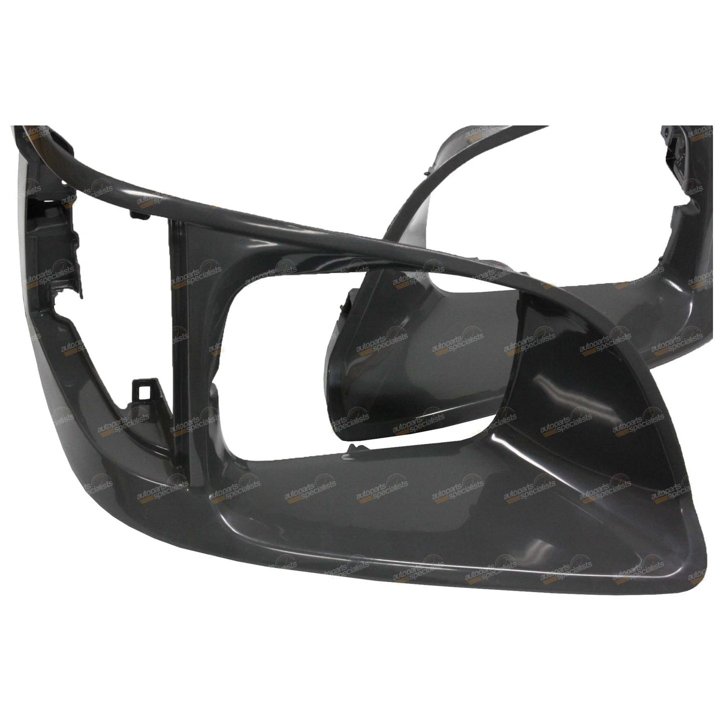 LH+RH Dark Grey Headlight Surround Pair for Toyota Hiace (1998–2005)