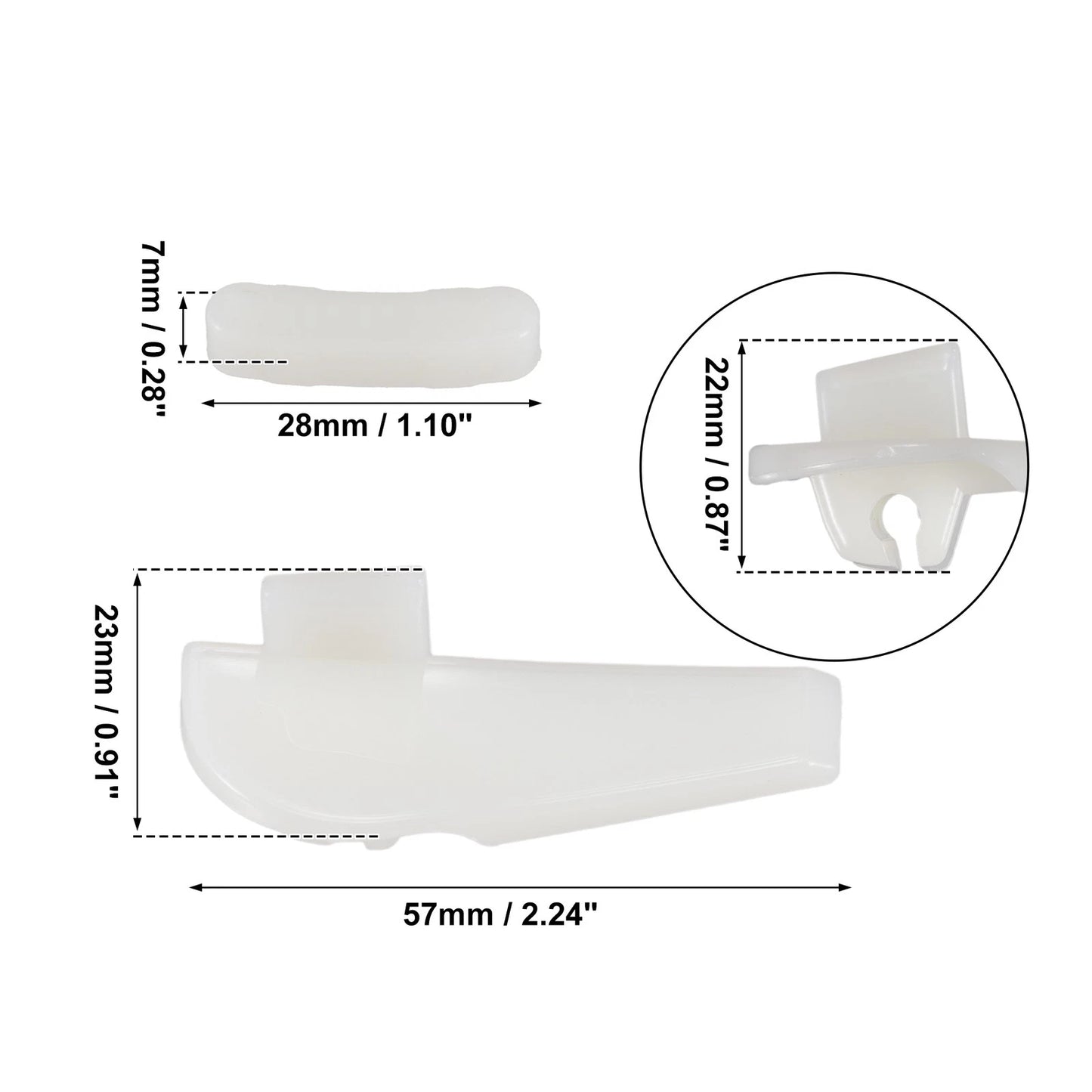 5 x Demount Head Plastic Insert 2.24x0.91x0.87 for Motorcycle Tire Changer