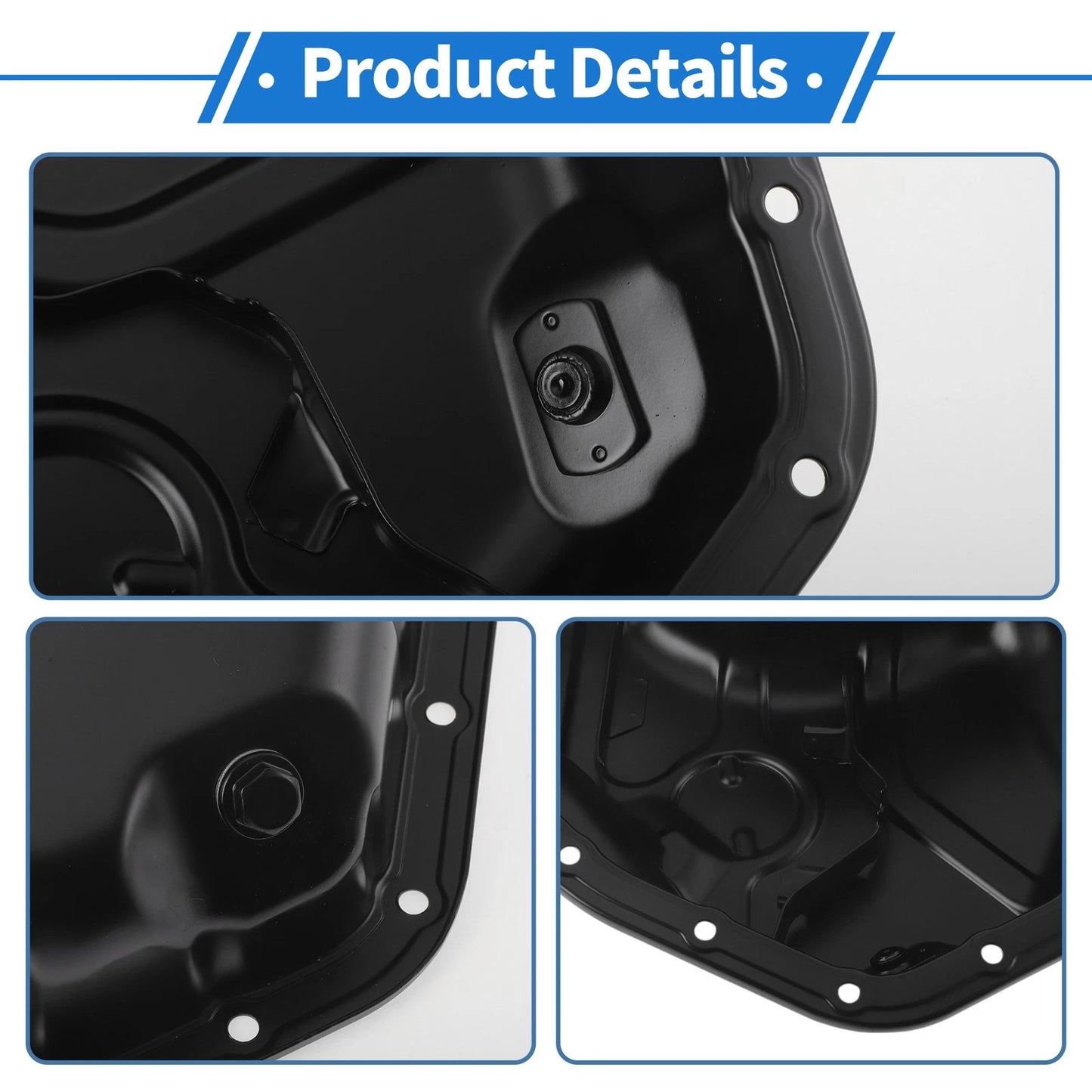 Engine Oil Pan for Lexus RX350 Base V6 3.5L Aluminum Alloy Black (2007-2015)