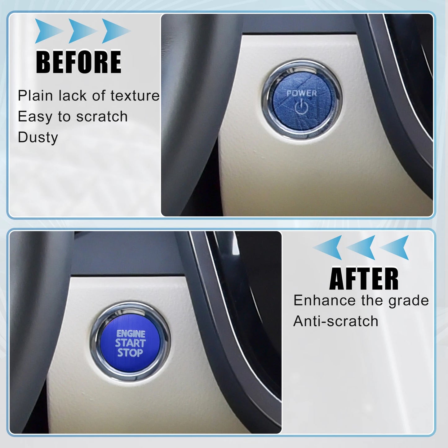 Auto Engine Start Stop Button Cover for Toyota Crown Royal GRS21 (2012-2018)
