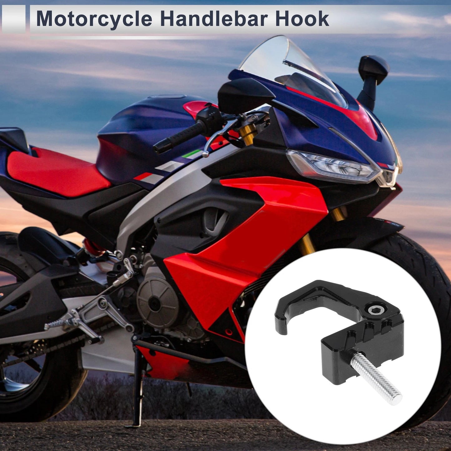 Square Fingerprint Motorcycle Hanging Hook / 42mm / Hook for Make Model