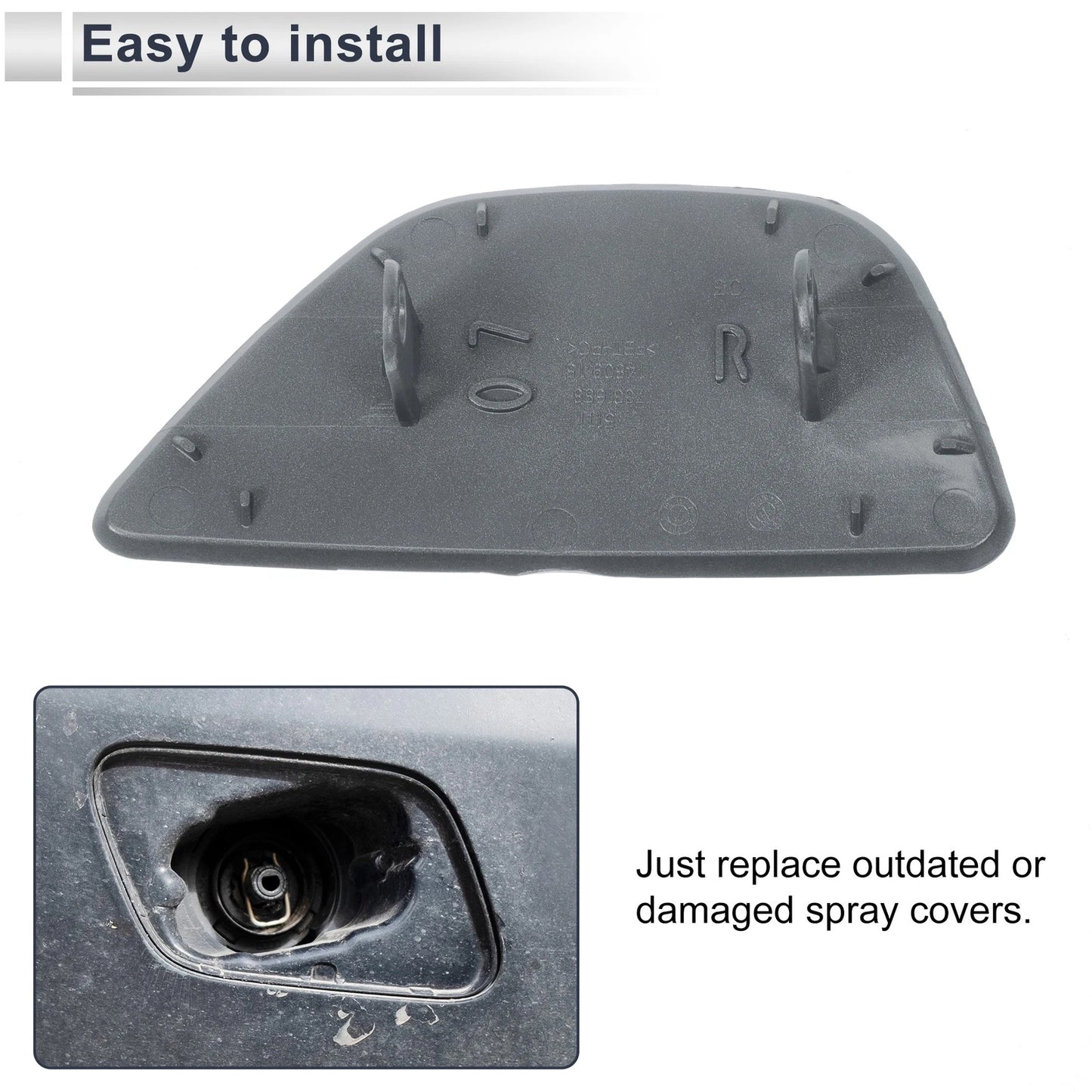 Front Right Washer Nozzle Cover for BMW 535i GT (2014-2017)
